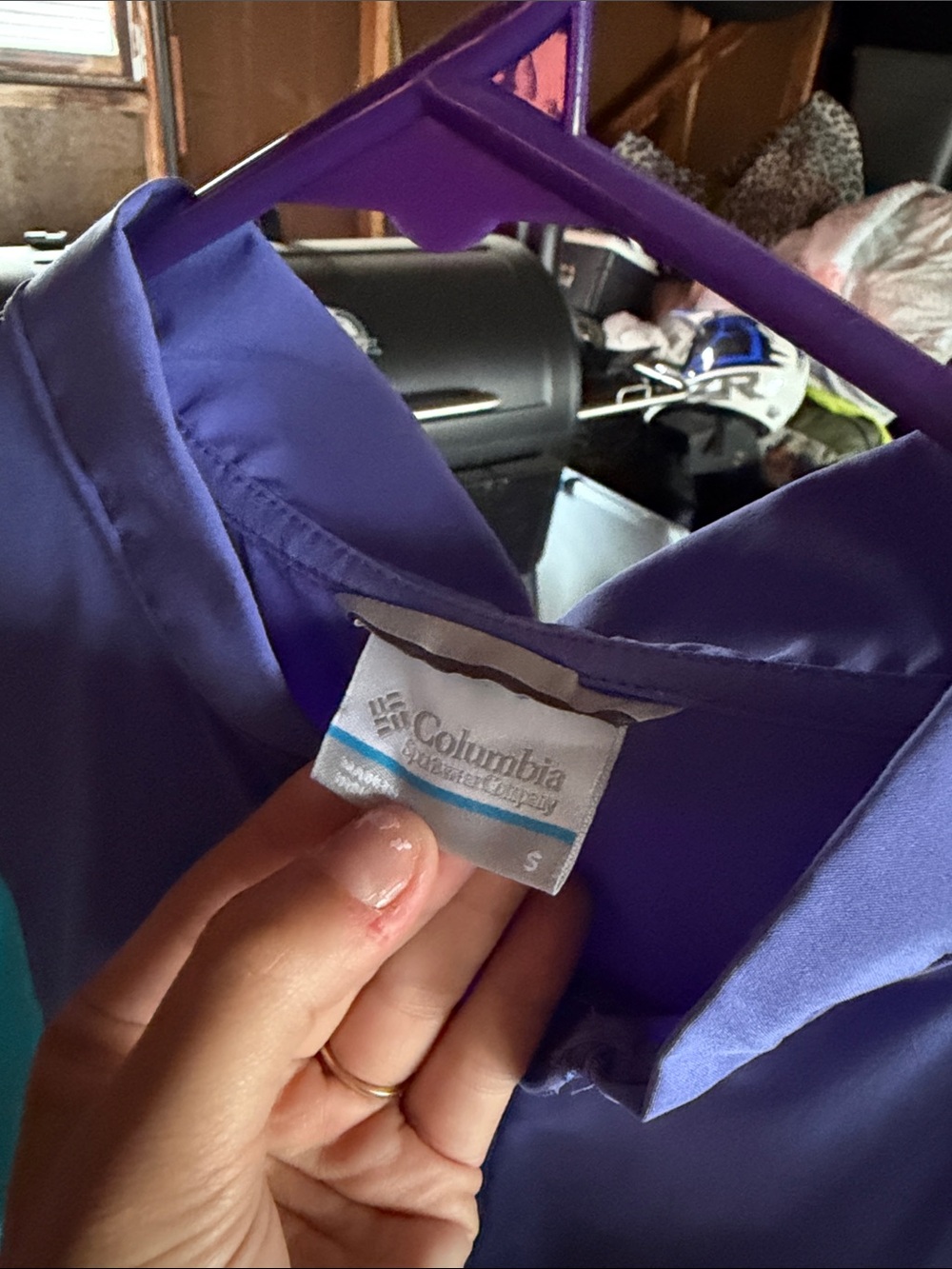 Columbia Teal, Purple & Pink Colorblock Windbreaker - Picture 3 of 5